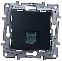 Розетка телефонная без рамки Legrand Etika 1-м. RJ11 антрацит картинка